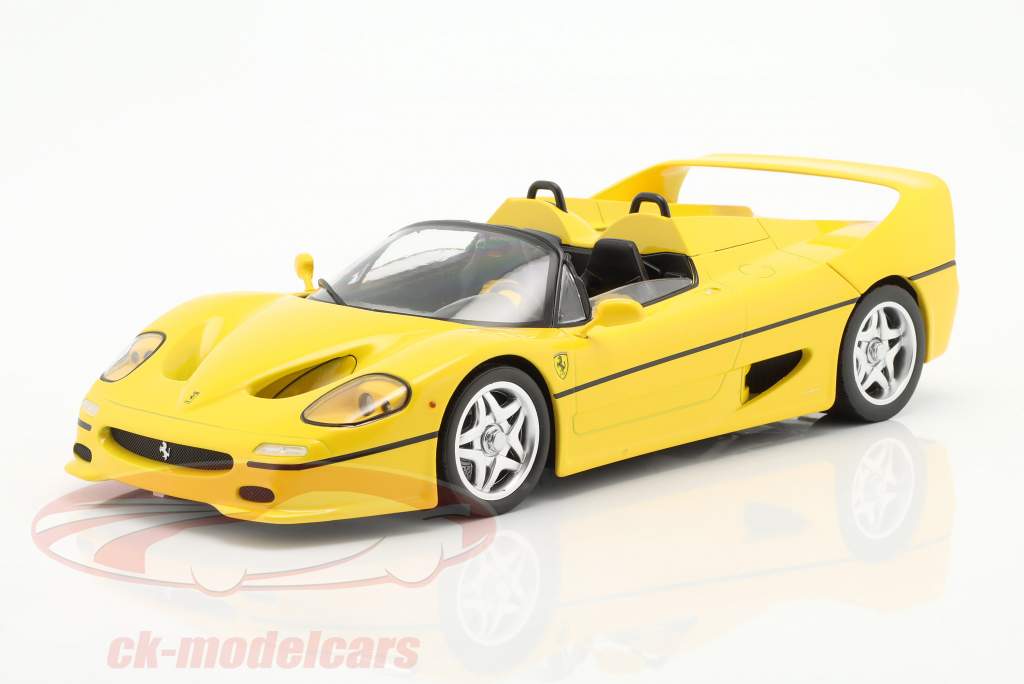 Ferrari F50 Cabrio bouwjaar 1995 geel 1:18 KK-Scale
