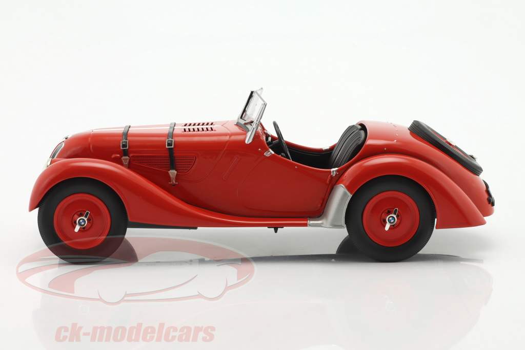 BMW 328 Roadster Byggeår 1936 rød speciel model fra BMW 1:18 Minichamps
