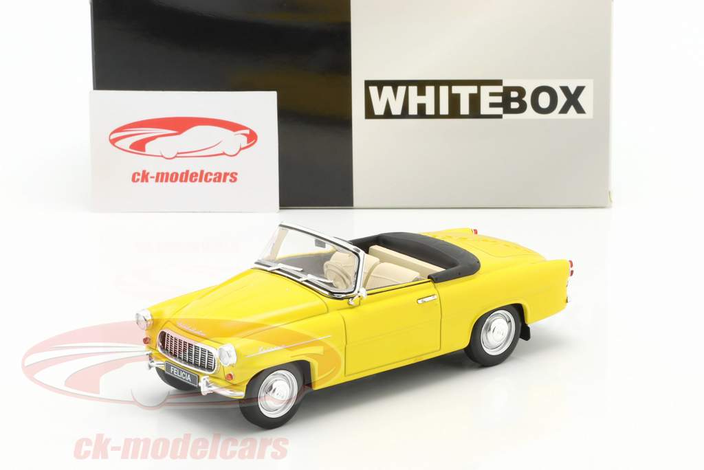Skoda Felicia Convertible year 1959 yellow 1:24 WhiteBox