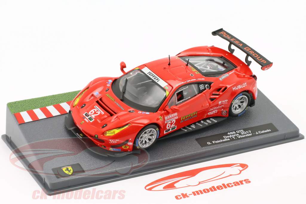 Modèle 1/43 Ferrari 488 GT3 #63 Daytona 2017 - Miniature IXO Hachette Neuf En Boîte