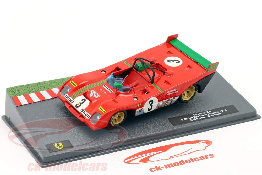 Ferrari 312 PB #3 winnaar 24h Spa 1972 Redman, Merzario 1:43 Altaya