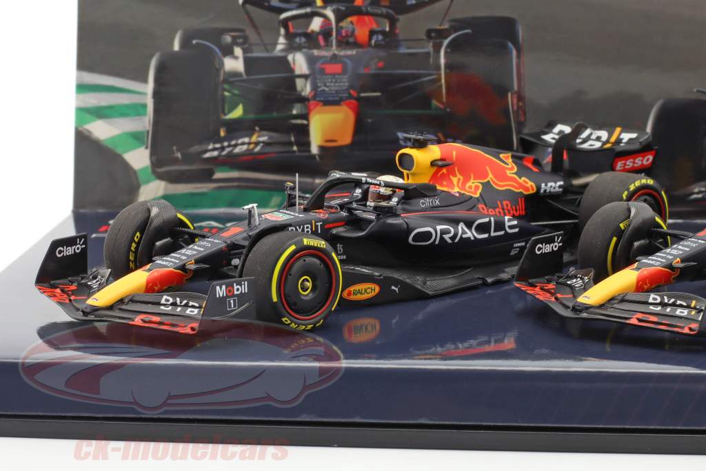 2-Car Set Verstappen #1 & Perez #11 Saudi Arabien GP Formel 1 2022 1:43 Minichamps