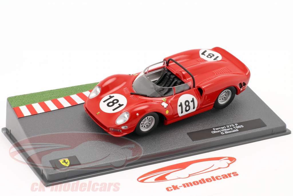 Ferrari 275 P2 #181 3rd Ollon-Villars Hill Climb 1965 Biscaldi 1:43 Altaya
