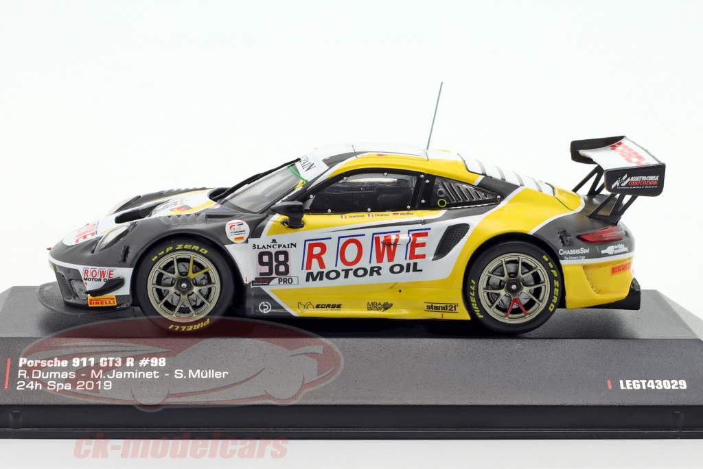 Porsche 911 GT3 R #98 5ème 24h Spa 2019 ROWE Racing 1:43 Ixo
