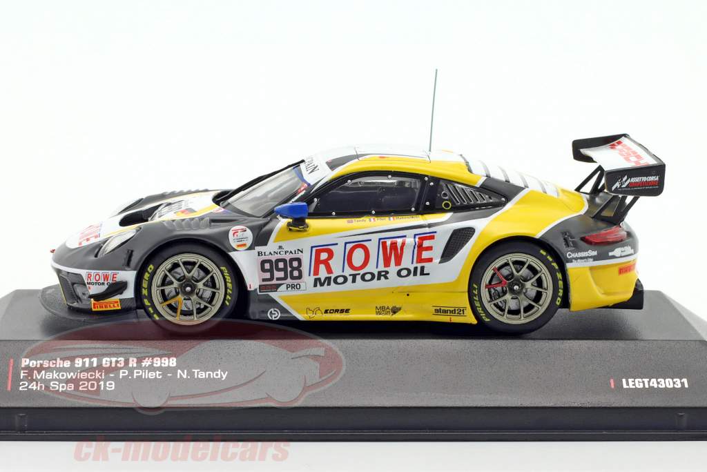 Porsche 911 GT3 R #998 2 24h Spa 2019 ROWE Racing 1:43 Ixo
