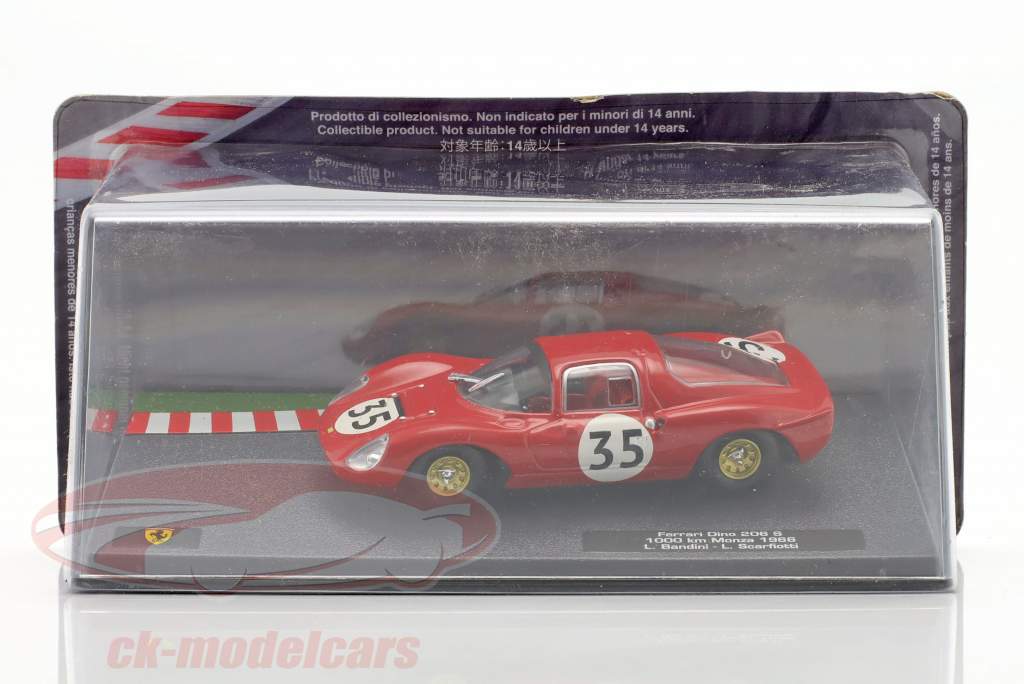 Ferrari Dino 206 #35 1000km Monza 1966 Bandini, Scarfiotti 1:43 Altaya