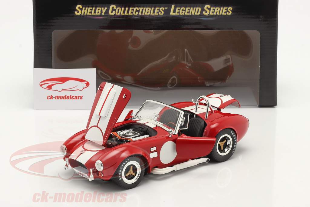 Shelby Cobra 427 S/C Byggeår 1965 rød / hvid 1:18 ShelbyCollectibles / 2. valg
