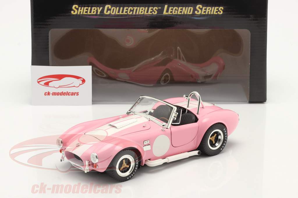 Shelby Cobra 427 S/C Baujahr 1965 pink / weiß 1:18 ShelbyCollectibles / 2.Wahl