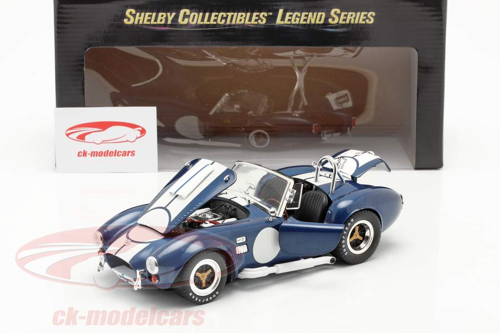 Shelby Cobra 427 S/C Byggeår 1965 blå / hvid 1:18 ShelbyCollectibles / 2. valg