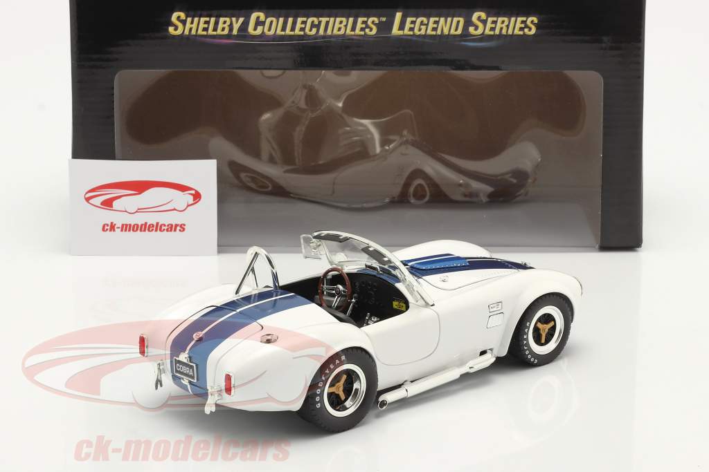 Shelby Cobra 427 S/C Byggeår 1965 hvid / blå 1:18 ShelbyCollectibles / 2. valg
