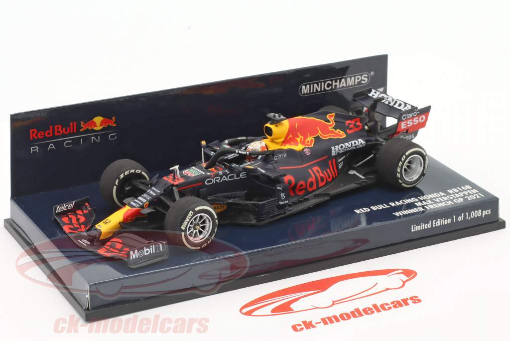 M. Verstappen Red Bull RB16B #33 Winner French GP F1 World Champion 2021 1:43 Minichamps
