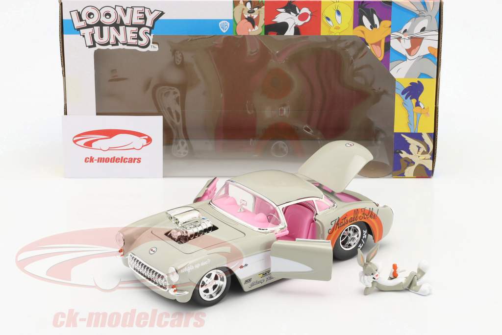 Chevrolet Corvette 1957 & Bugs Bunny Looney Tunes 1:24 Jada Toys
