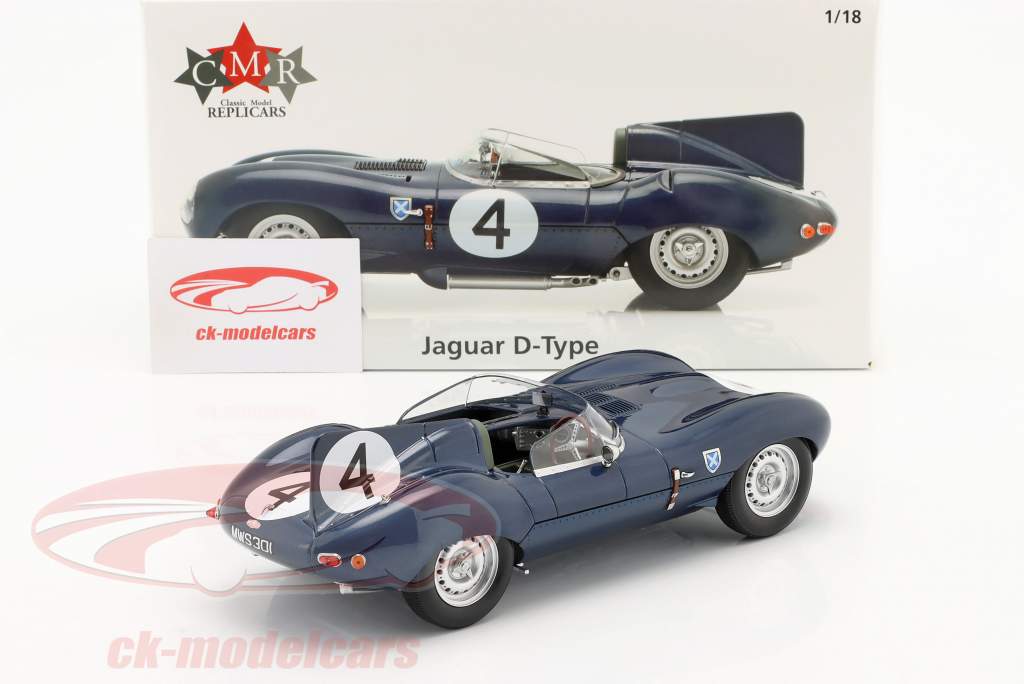 Jaguar D-Type #4 vencedora 24h LeMans 1956 Sanderson, Flockhart 1:18 CMR