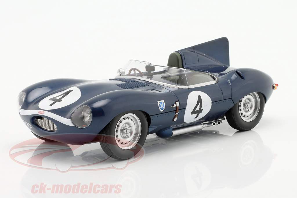 Jaguar D-Type #4 vinder 24h LeMans 1956 Sanderson, Flockhart 1:18 CMR