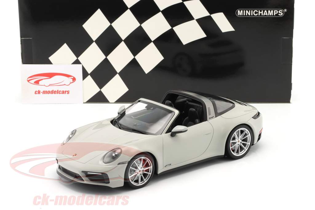 Porsche 911 (992) Targa 4 GTS Byggeår 2021 Grå 1:18 Minichamps