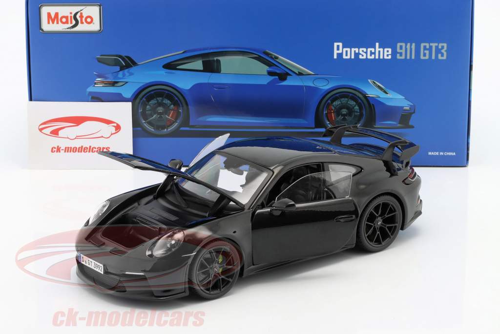 Porsche 911 (992) GT3 Año de construcción 2022 negro 1:18 Maisto