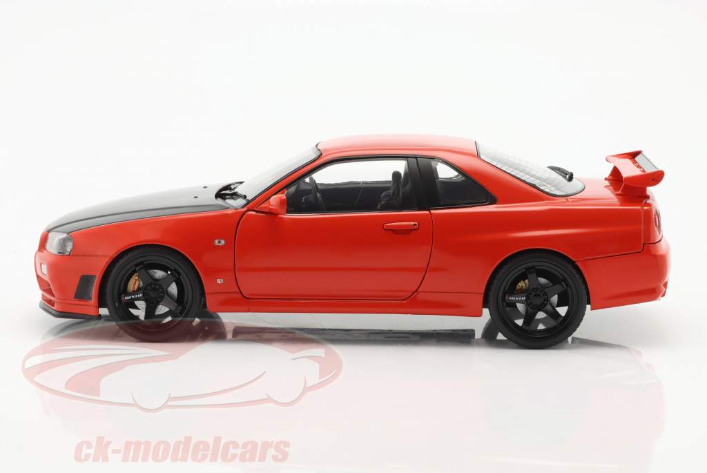 Nissan Skyline GT-R (R34) Baujahr 1999 rot 1:18 Solido