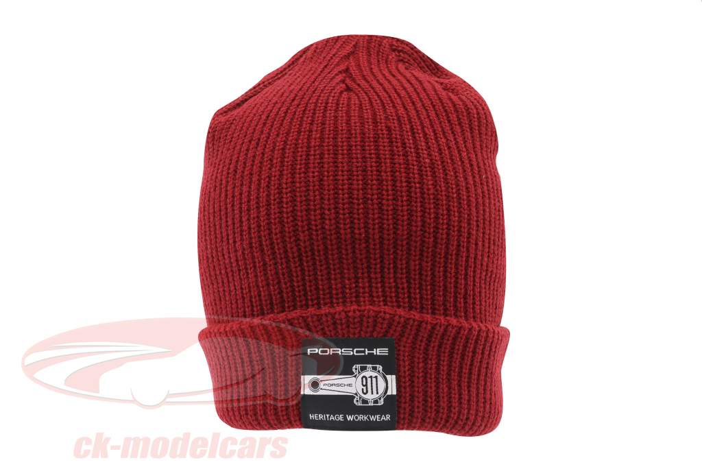 Porsche sombrero de lana Burdeos rojo