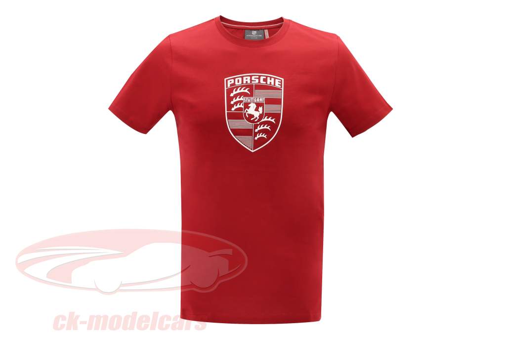 Porsche maglietta logo bordeaux rosso