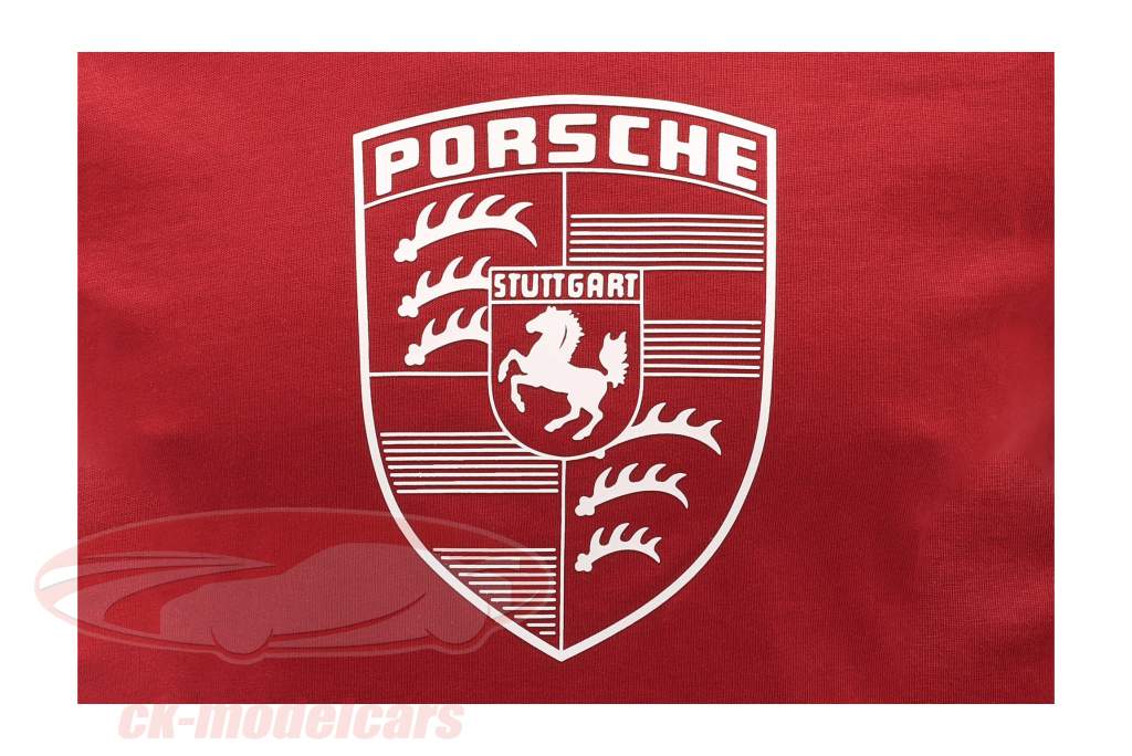 Porsche maglietta logo bordeaux rosso