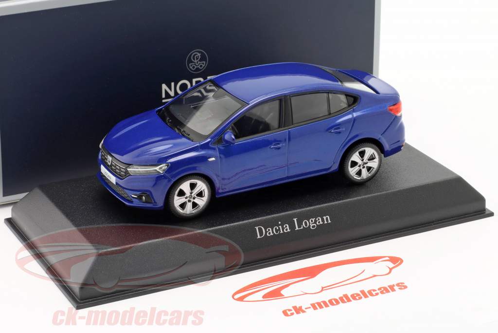Dacia Logan Année de construction 2021 bleu métallique 1:43 Norev