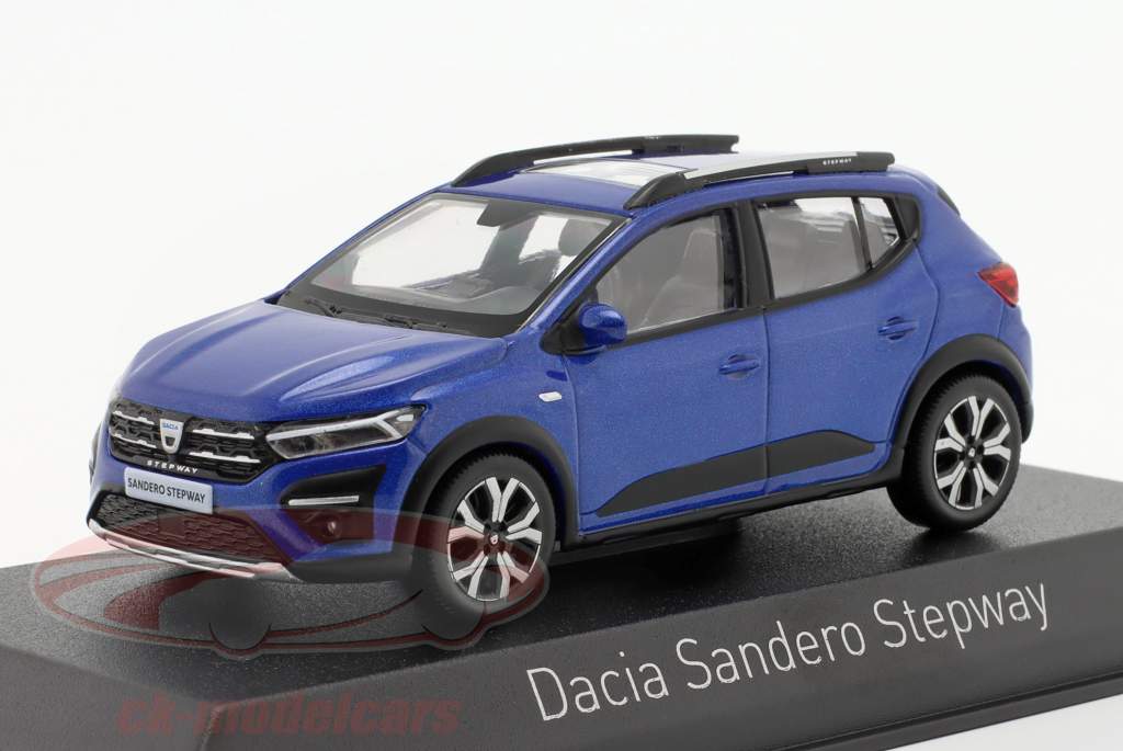 Dacia Sandero Stepway Año de construcción 2021 azul metálico 1:43 Norev
