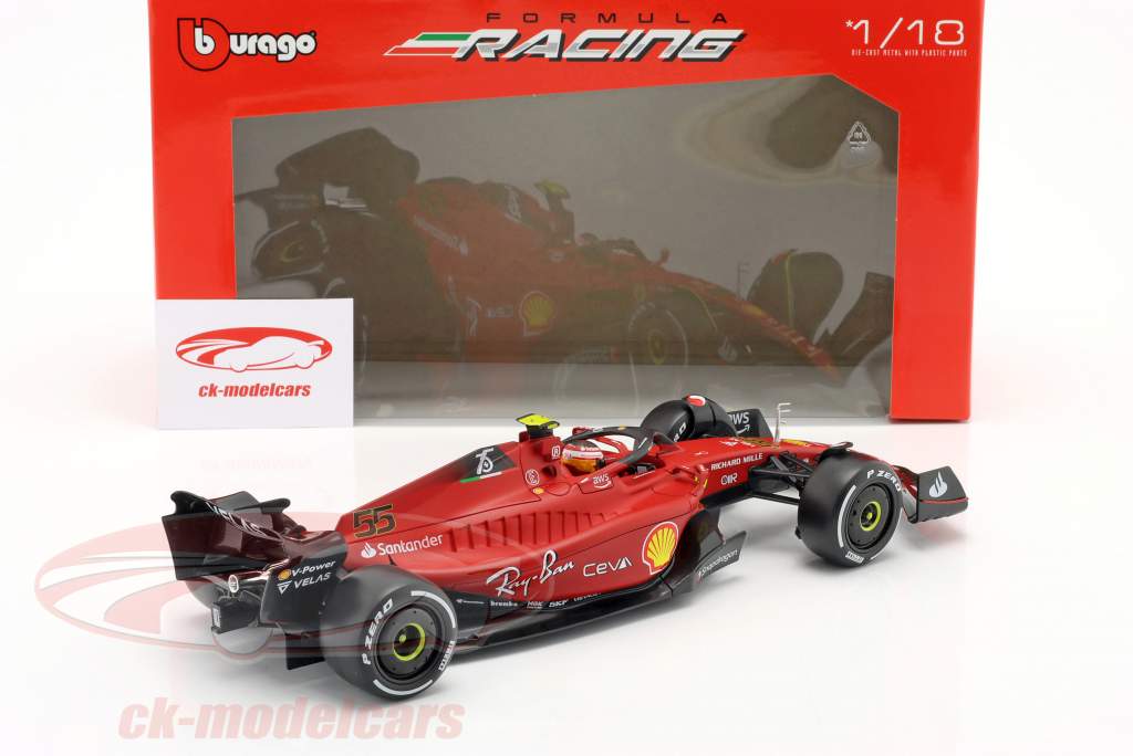 Carlos Sainz jr. Ferrari F1-75 #55 formula 1 2022 1:18 Bburago