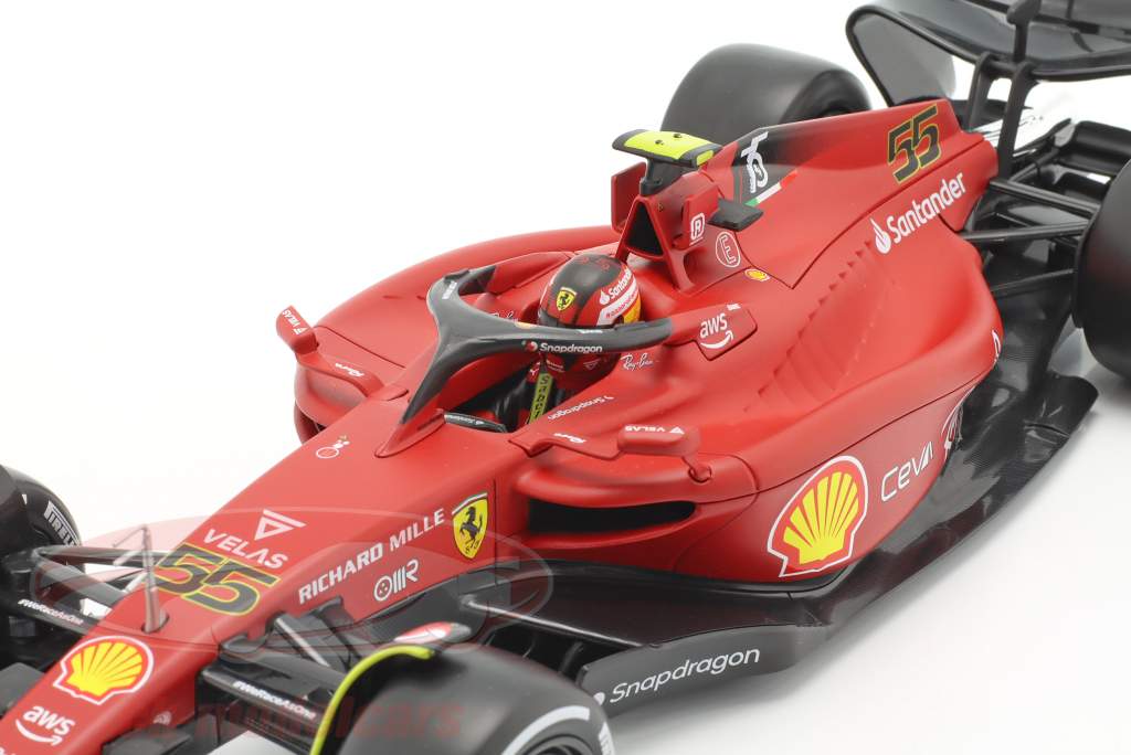 Carlos Sainz jr. Ferrari F1-75 #55 формула 1 2022 1:18 Bburago