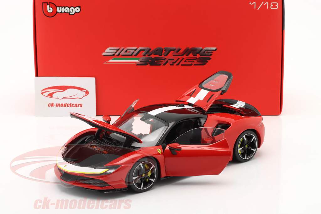 Ferrari SF90 Stradale Assetto Fiorano 2020 красный 1:18 Bburago Signature