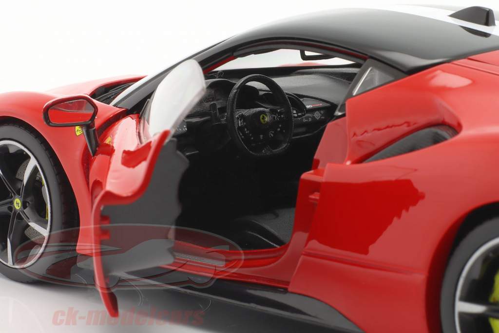 Voiture miniature Ferrari SF90 Stradale, rot Signature Edition Burago 1:18 Metallmodell sur