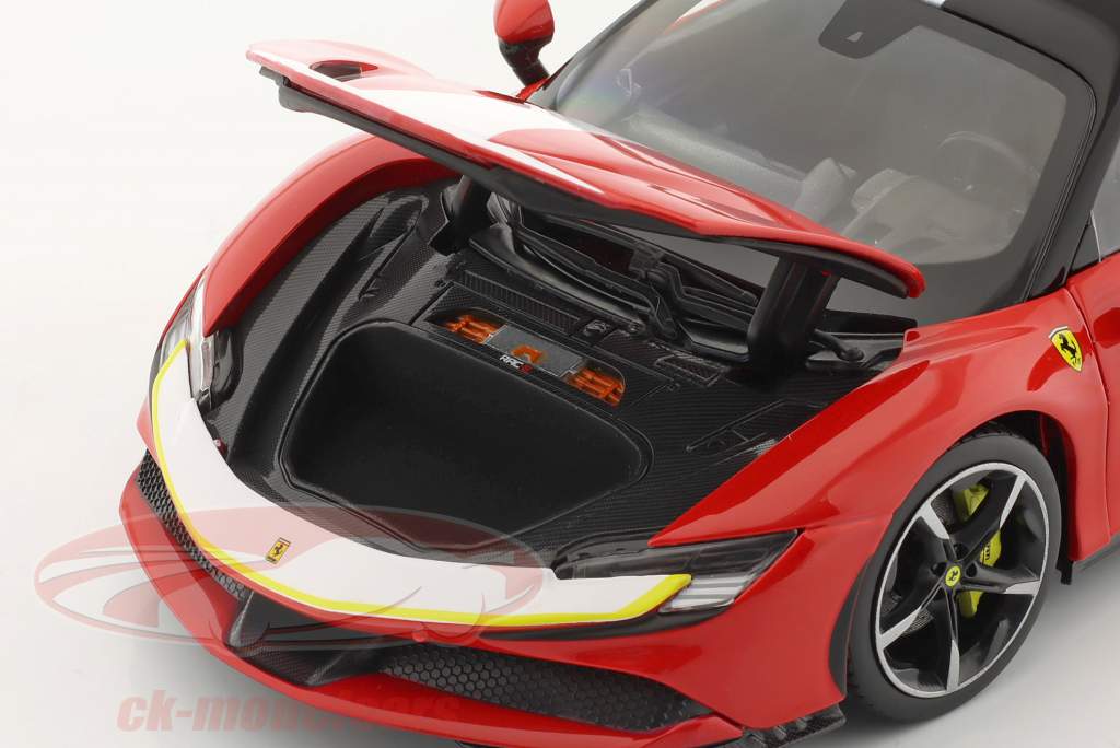 Ferrari SF90 Stradale Assetto Fiorano 2020 vermelho 1:18 Bburago Signature