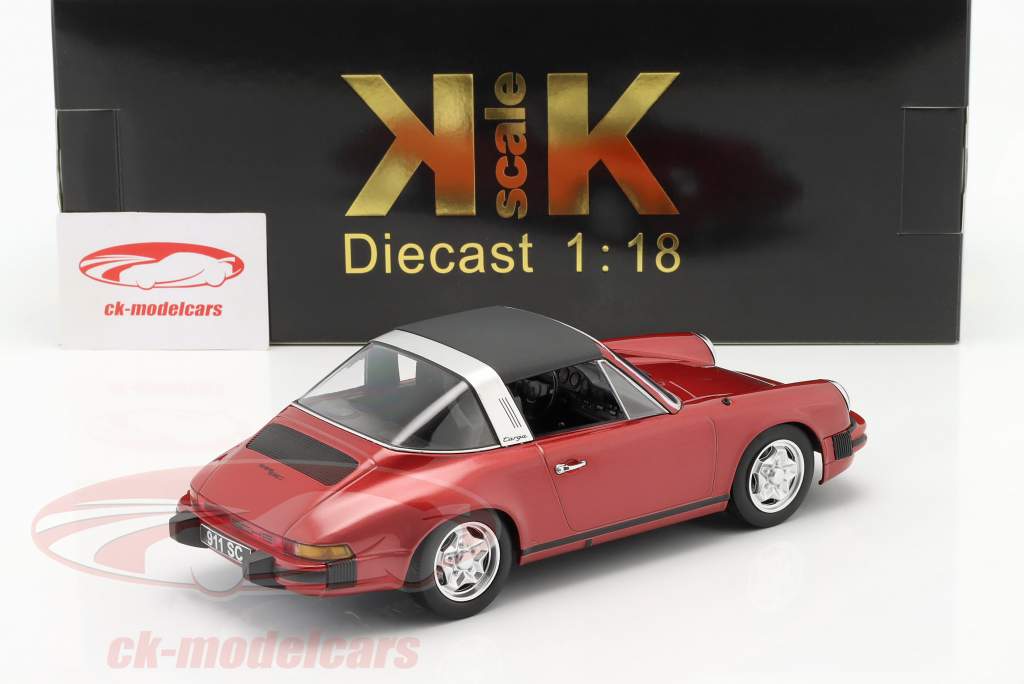 Porsche 911 SC Targa Année de construction 1978 rouge métallique 1:18 KK-Scale