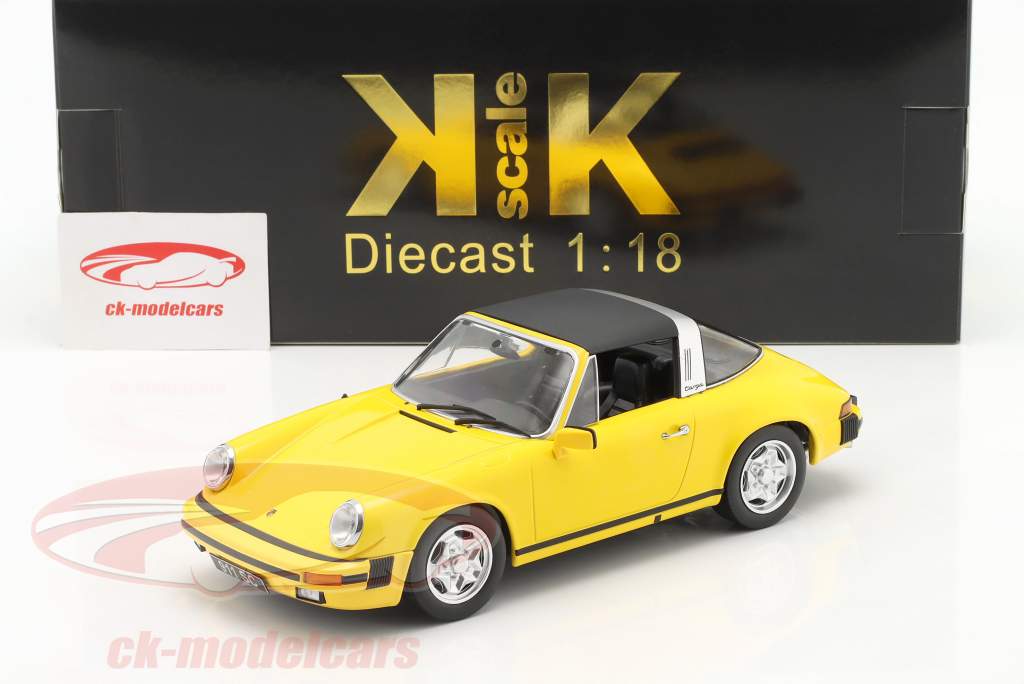 Porsche 911 SC Targa Año de construcción 1978 amarillo 1:18 KK-Scale