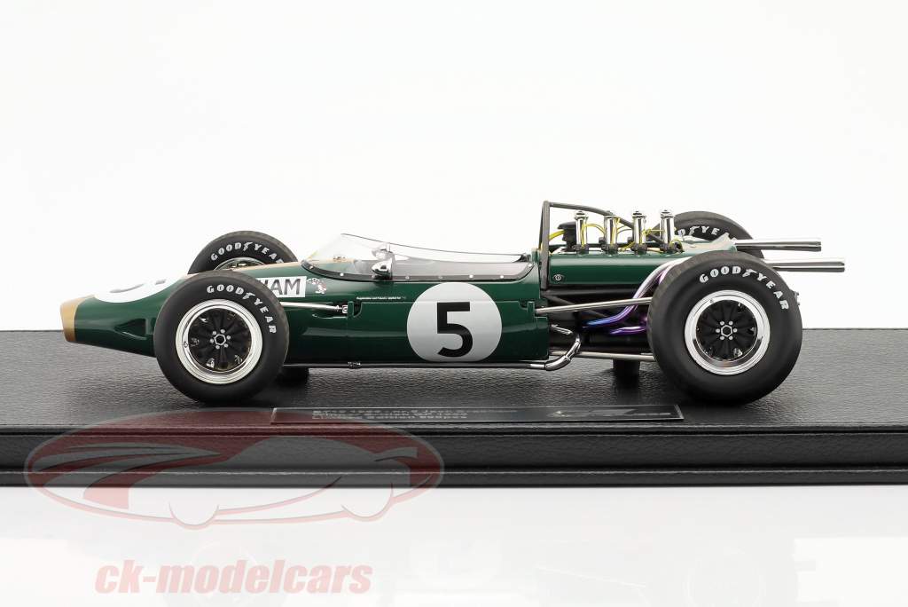 J. Brabham Brabham BT19 #5 ganador británico GP fórmula 1 Campeón mundial 1966 1:18 GP Replicas