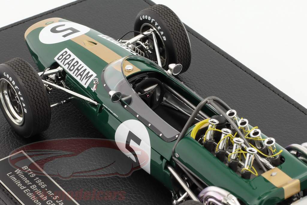 J. Brabham Brabham BT19 #5 vinder britisk GP formel 1 Verdensmester 1966 1:18 GP Replicas