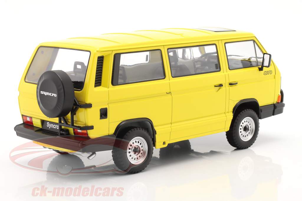 Volkswagen VW Bus T3 Syncro Año de construcción 1987 amarillo 1:18 KK-Scale
