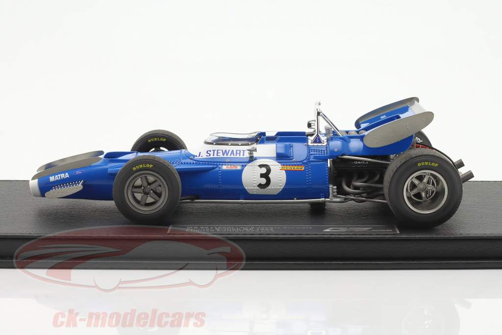 J. Stewart Matra MS80 #3 vinder britisk GP formel 1 Verdensmester 1969 1:18 GP Replicas