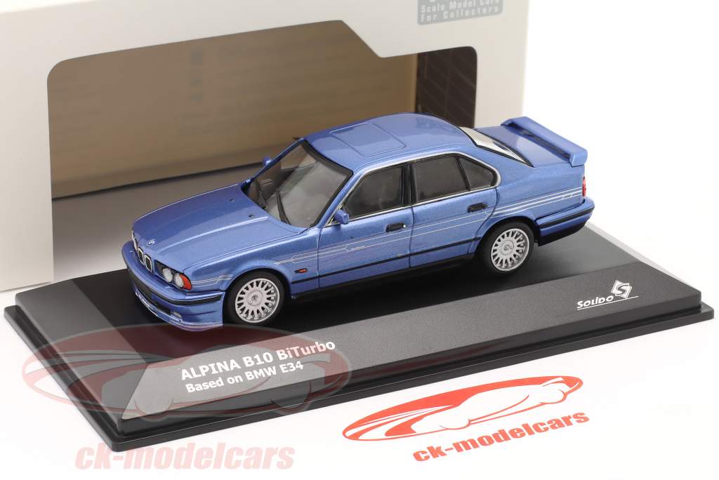 BMW Alpina B10 BiTurbo (E34) Byggeår 1994 alpina blå 1:43 Solido
