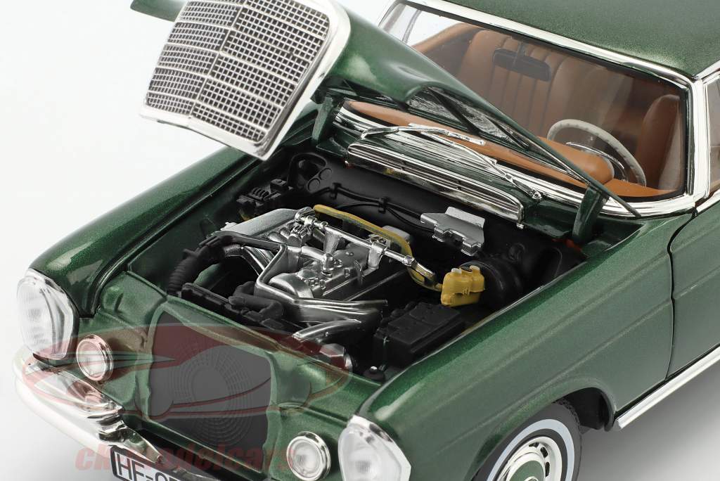 Mercedes-Benz 250 SE Coupe W111 Año de construcción 1969 verde metálico 1:18 Norev