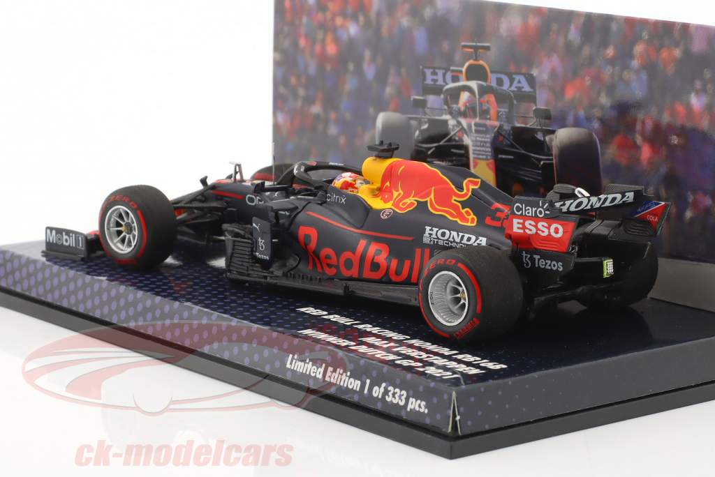 Max Verstappen Red Bull RB16B #33 ganador holandés GP fórmula 1 Campeón mundial 2021 1:43 Minichamps