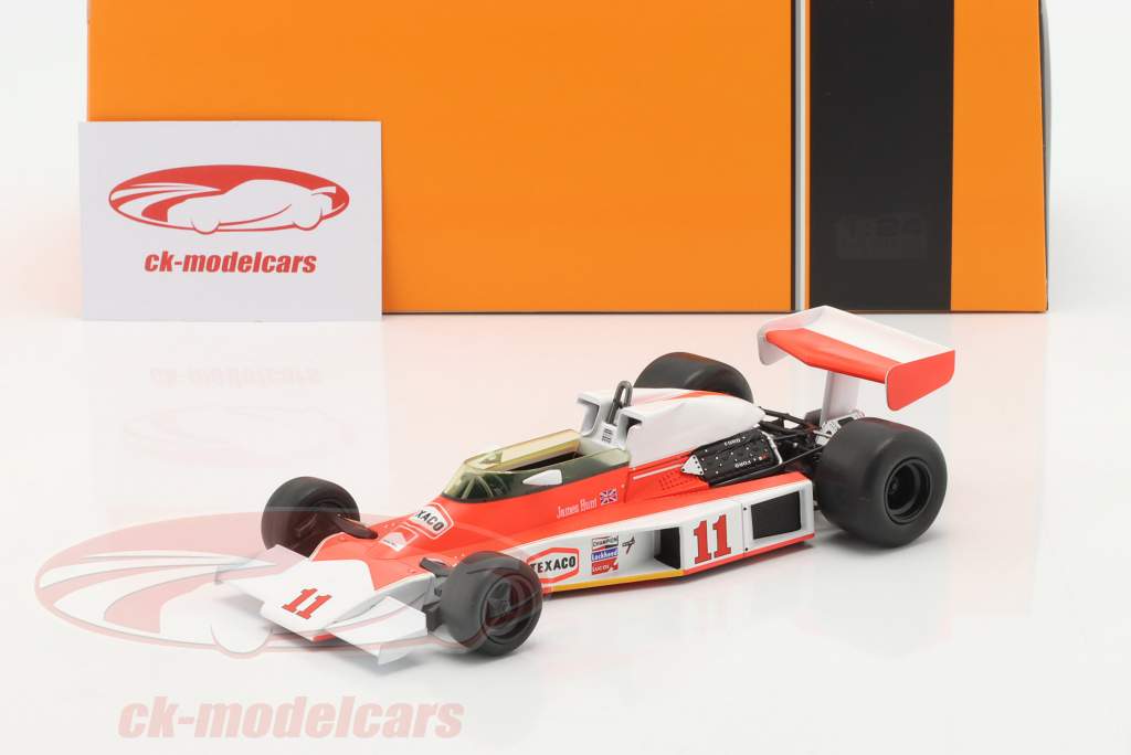 James Hunt McLaren M23 #11 ganador Canadá GP fórmula 1 Campeón mundial 1976 1:24 Ixo