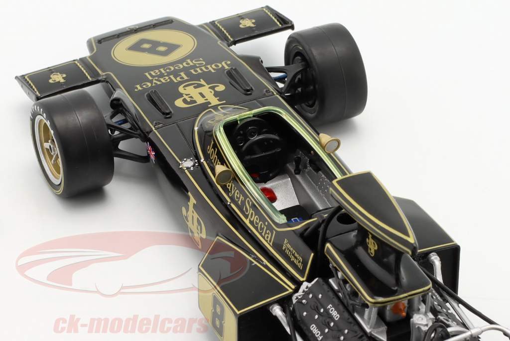 E. Fittipaldi Lotus 72D #8 ganador británico GP fórmula 1 Campeón mundial 1972 1:24 Ixo