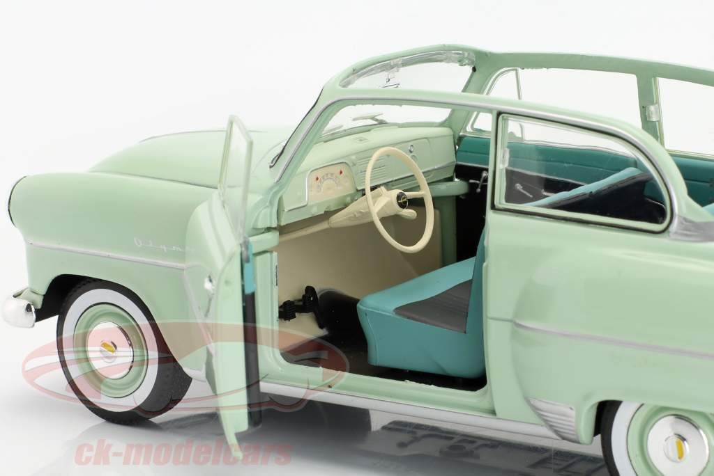 Opel Olympia Rekord year 1954 light green 1:24 WhiteBox