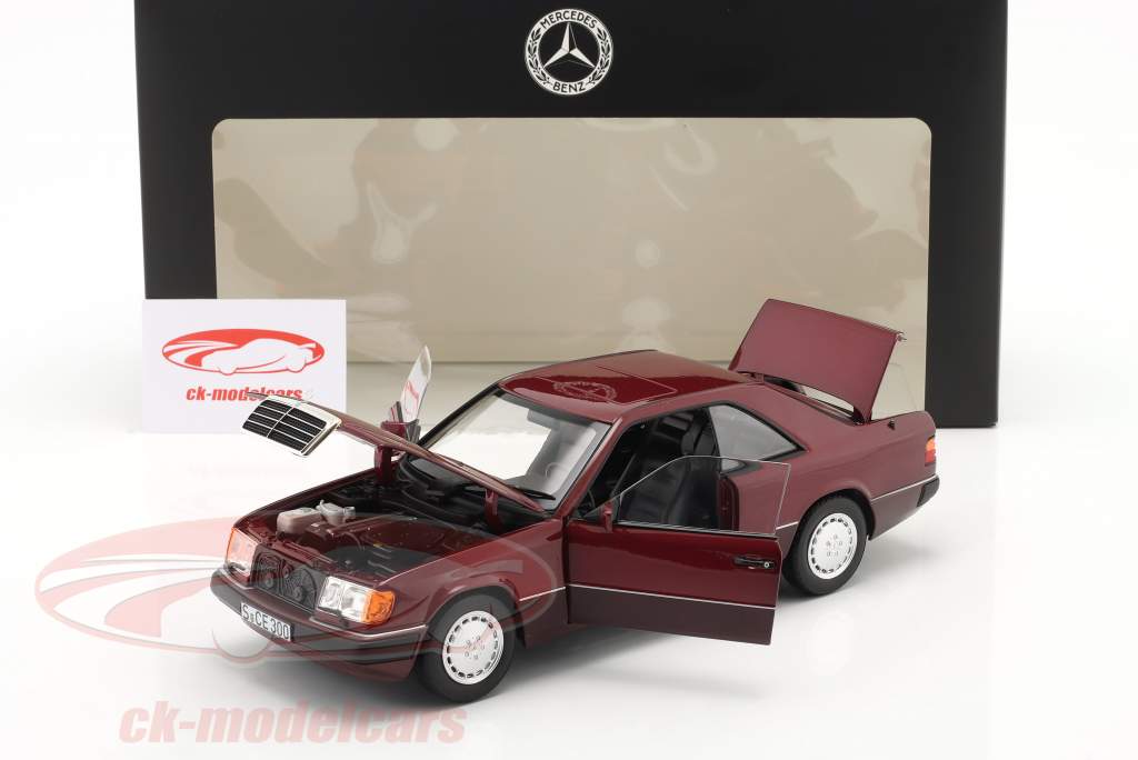 Mercedes-Benz 300 CE-24 Coupe (C124) Год постройки 1988-1992 альмандиновый красный 1:18 Norev
