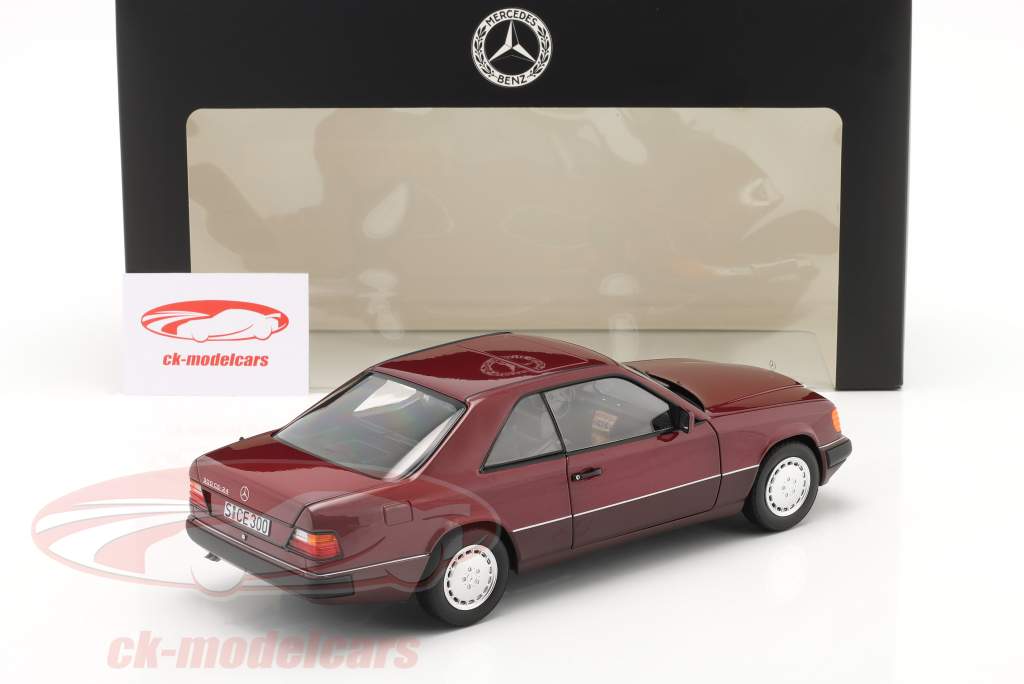 Mercedes-Benz 300 CE-24 Coupe (C124) Construction year 1988-1992 almandine red 1:18 Norev