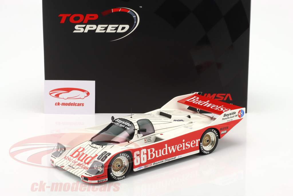 Porsche 962 #86 ganador 12h Sebring 1987 Mass, Rahal 1:18 TrueScale