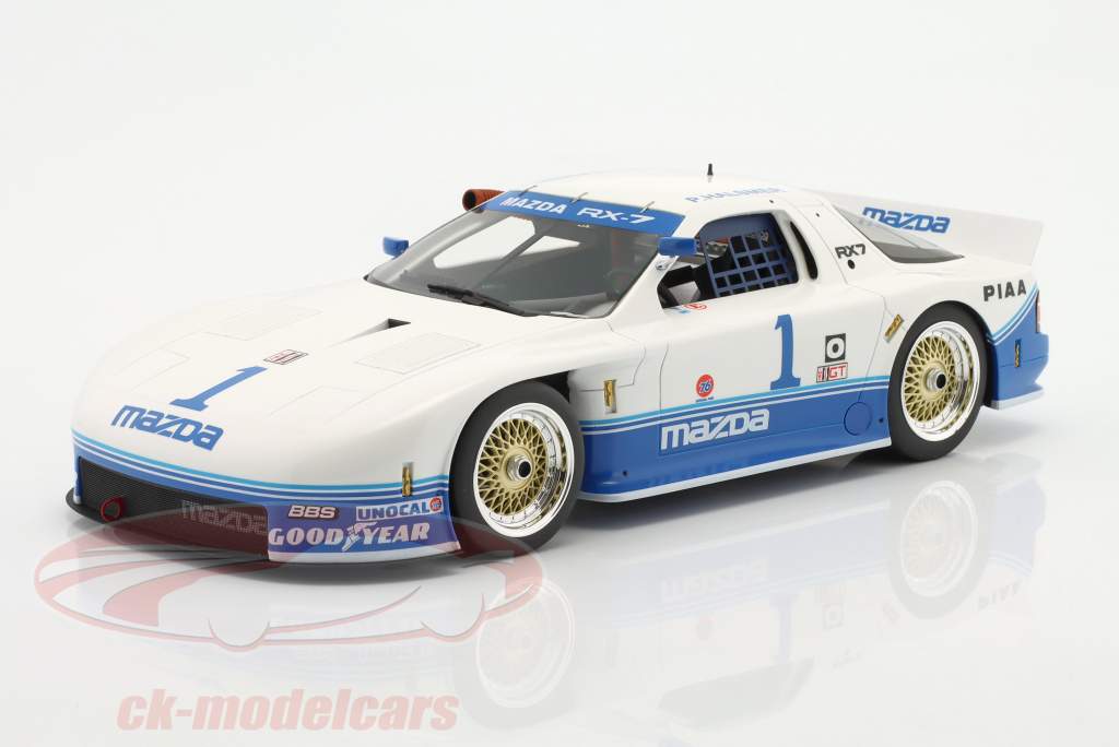 Mazda RX-7 GTO #1 ganador 250km Mid-Ohio IMSA 1990 P. Halsmer 1:18 TrueScale