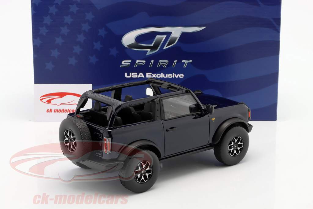 Ford Bronco Wildtrak Open Top bouwjaar 2022 zwart 1:18 GT-Spirit
