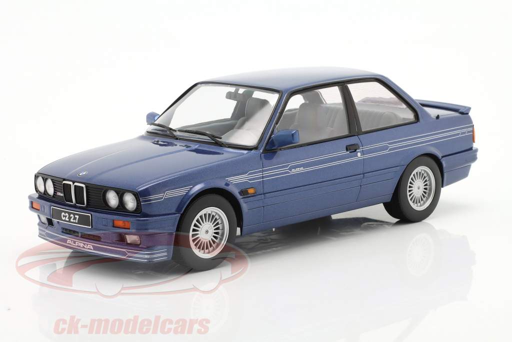BMW Alpina C2 2.7 E30 Byggeår 1988 blå metallisk 1:18 KK-Scale