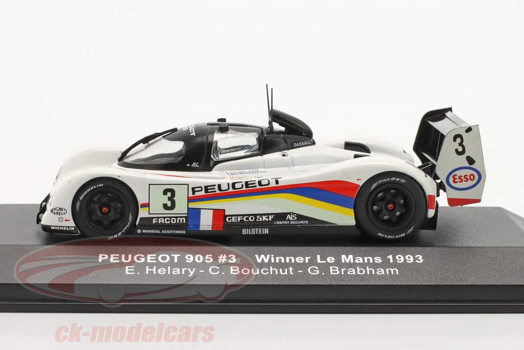 Miniature PEUGEOT 905 EV1 3 LE MANS 1993 1ER 1/43